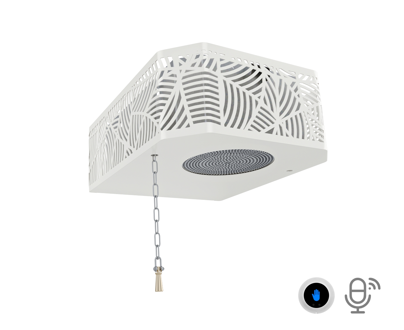 Обливное устройство КАСКАД 20/2025 в кожухе сетке СКРЫТ!!! - Варианты кожуха - Модерн белый, Управление - Автоматическое, Варианты сита - Круглое