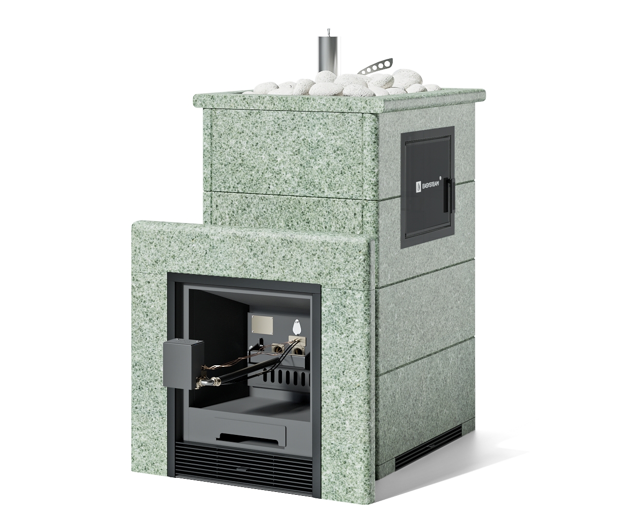 Печь Сочи М2 в полноценном кожухе с открытым верхом